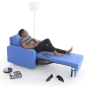 Preview: schwer entflammbarer Schlafsessel B1 DIN4102 / DIN EN 13501